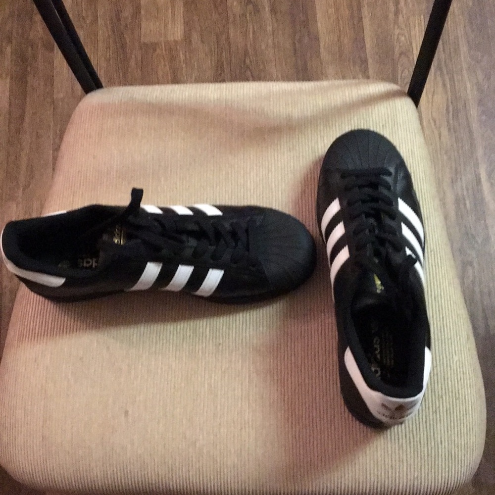 Black and White Adidas sneakers